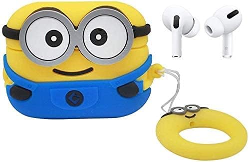 Amazon Minions Airpods Pro ケース エアポッドカバー Airpodspro シリコンカバー 全面保護ケース キャラクター 漫画 特別 シリコーン 滑り止め キズ防止 可愛い 萌え萌え 人気 リングロープ付き Two Eye One Eye Two Eye イヤホン ヘッドホンケース