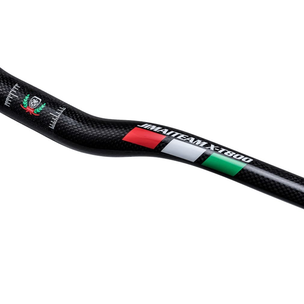 Manubrio Riser In Fibra Di Carbonio 31,8 Mm MTB/BMX/manubrio Bici Pieghevole 580/600/620/640/660/680/700/720/740/760 Mm Barra Extra Lunga Nero(580mm)
