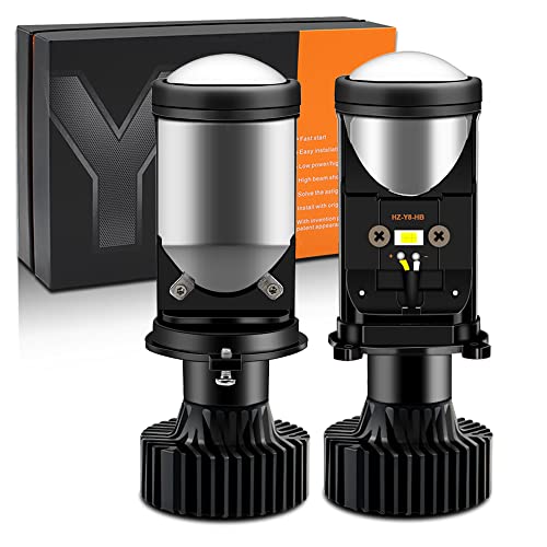 YSY 2Pcs 60W/Pair Lamp H4 Led Mini led Lens Projector Car Headlight 16000LM...