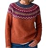 Fair Isle Sweater Women Fall Knitted Vintage Embro... #1