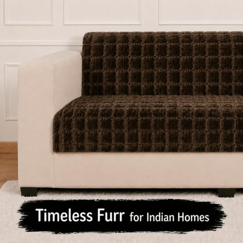 Image of STITCHNEST 'Haven Soft Series' 3 Seater Sofa Cover | Full Coverage Sofa Cover| Premium Velvet Fabric, Washable & Durable Furniture Cover for Modern Living Rooms