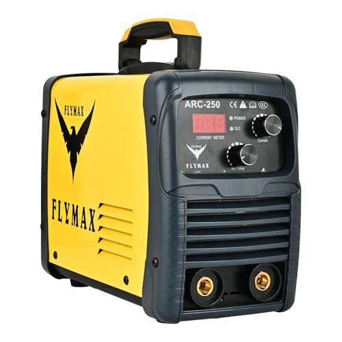 Image of HYCO LABEL FLYMAX ARC-250 MMA Arc Welding Machine, 250A, Single Phase, Hot Start & Anti-Stick Function, Arc Force Control, Yellow, for Industrial & DIY Welding
