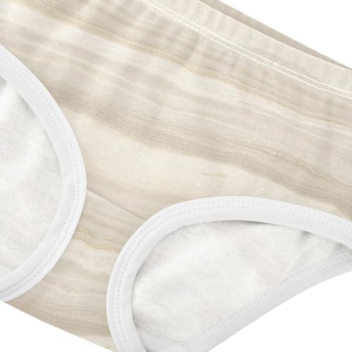 Marble Texture Beige Cream Streaks Toddler Girls Underwear 2t Cotton Little Girl Panties Flower Kids Briefs Undies4