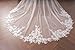EllieWely Long Cathedral Length Lace Bridal Wedding Veil Ivory 118Inch