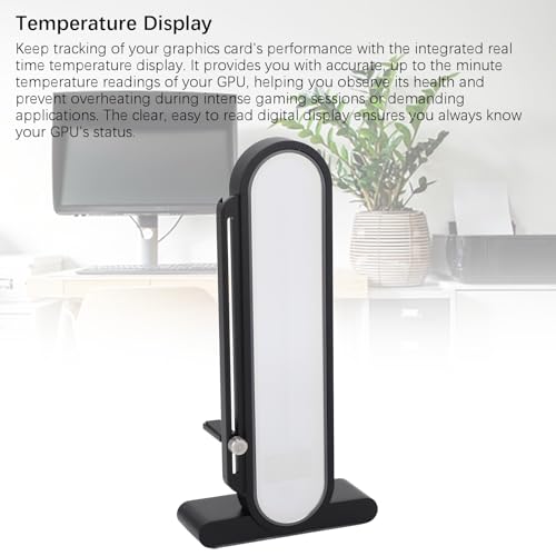 Soporte ajustable RGB para tarjeta gráfica con display de temperatura miniatura 4