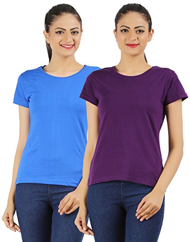 Image of Ap'pulse Women's Combo Regular Fit T Shirt (Pack Of 2)