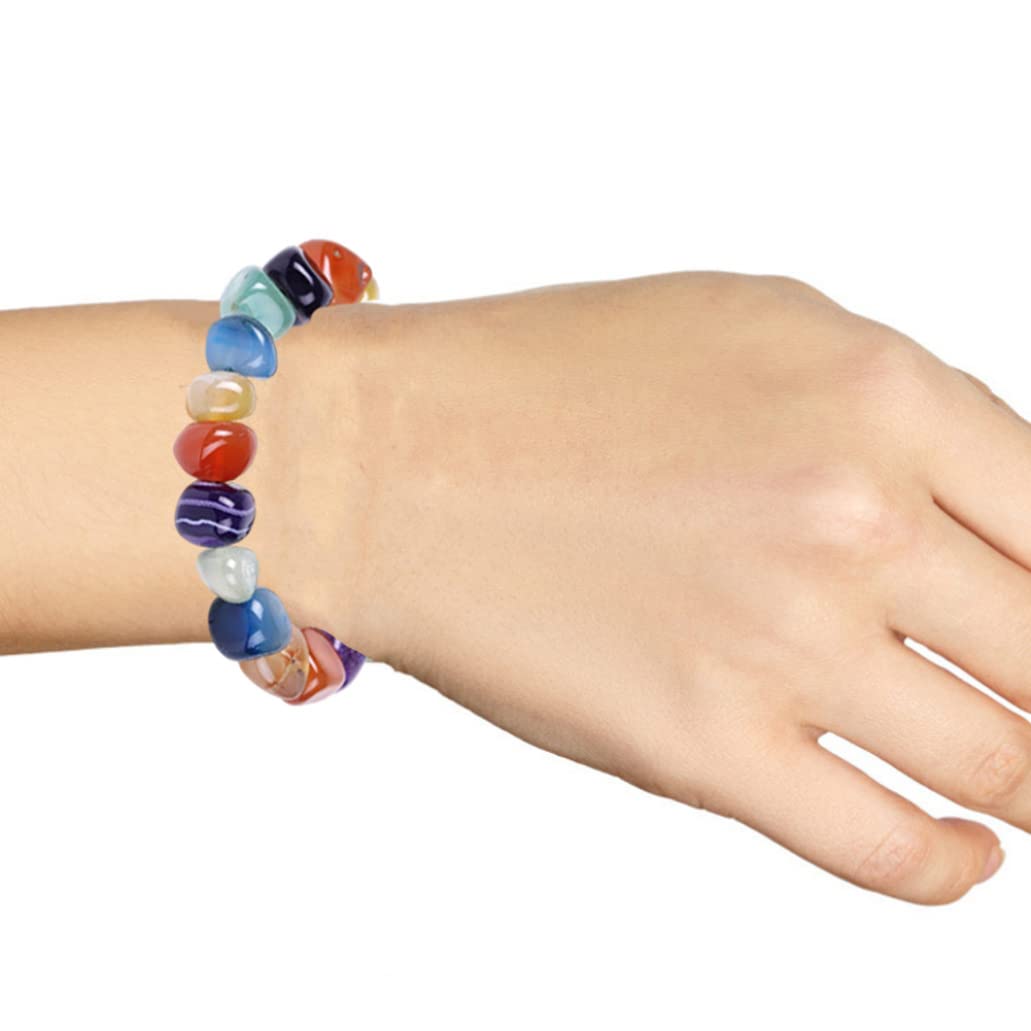 Bracciale con Perline Irregolari Bracciale con ciondoli Elasticizzati con Perline di Pietra Gioielli per Donne, collane di Gioielli, bracciali Household faucets