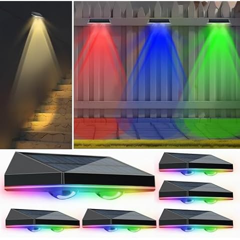 hixyer Solar Fence Lights with 8 Modes Cover