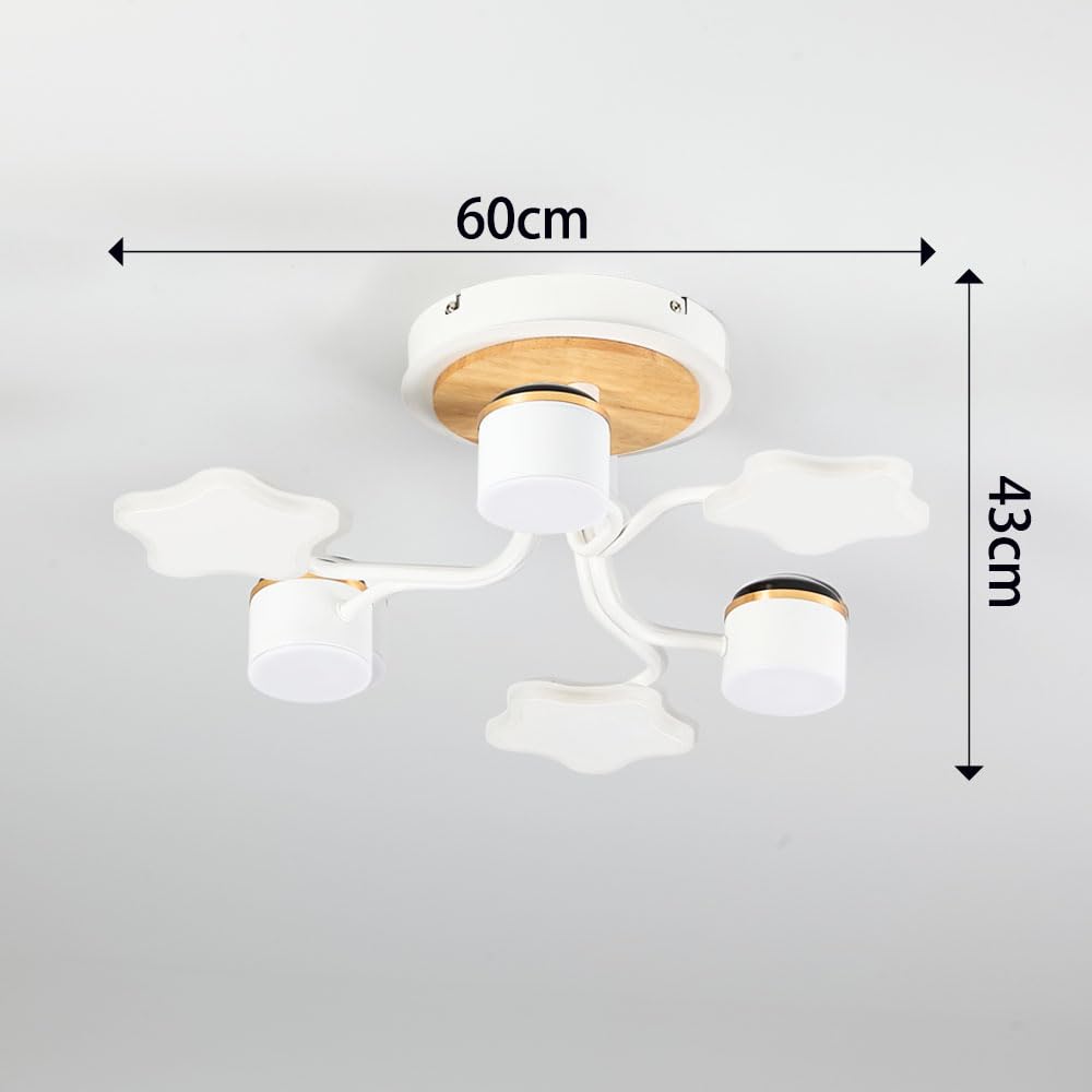 Deckenleuchte Kinderzimmer mit Sternenhimmel Projektor, LED Deckenlampe Dimmbar mit Fernbedienung, 24W 2400lm, Farbtemperatur Einstellbar 3000–6500K, Nachtlicht, Timer & Memory-Funktion