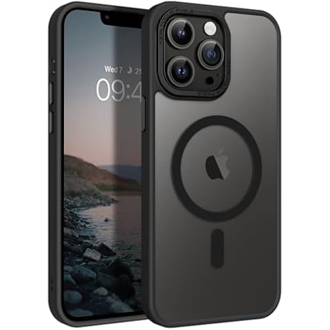 BENTOBEN for iPhone 13 Pro Max Case,[Compatible with MagSafe] iPhone 13 Pro Max Magnetic Phone Case Translucent Matte Shockproof Women Men Girl Protective Cover Case for iPhone 13 Pro Max 6.7",Black Cover