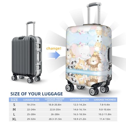 Travel Luggage Cover Protector - Cute Animals Washable Suitcase Covers For 18-32 Inch Luggage2