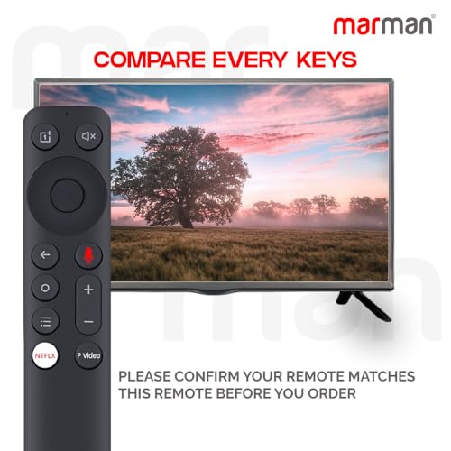 Image of marman Compatible with Oneplus TV Remote Control Suitable for Q Series, U Series 4K Android Smart Television with Bluetooth Voice Command and Google Assistant - Pairing Must!