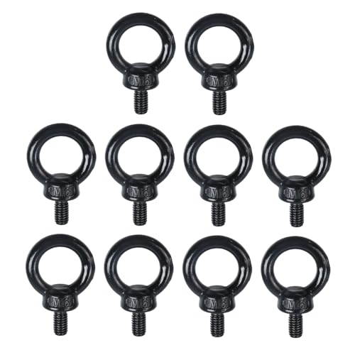 Image of Antrader M6 Lifting Eye Bolts,10PCS Stainless Steel Machinery Shoulder Lifting Eye Bolt