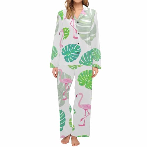 Lounge-Sets-For-Women-Different-Dog-Breeds-WomenS-Pajamas-Long-Sleeve-Sleepwear-Button-Down-Loungewear-Soft-Pjs-Set