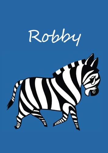 Robby: individualisiertes Malbuch / Notizbuch / Tagebuch - Zebra - A4 - blanko