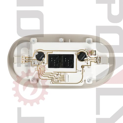 Image of Overhead Console LED Dome Map Light Lamp | Fits Ford F150 2004-2008, for Lincoln Mark LT 2006-2008 Truck | Replaces 7L3Z-18519A70-BA Interior Cab Lights with Sunroof and Rear Window Switch (Tan)