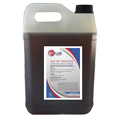 DLLUB - Huile MONOGRADE SAE 50 Vintage - 5 litres