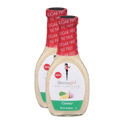 Skinnygirl Sugar Free Gluten Free Salad Dressing, Caesar, 8 Ounce (Pack of 2)