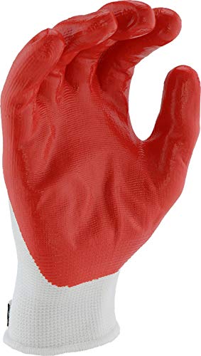 Miracle-Gro Mg37120 Stretch Knit Gardening Gloves - [1 Pair] Orange/White, Small/Medium, Landscaping Gloves With Nitrile Coated Palm #TOP3