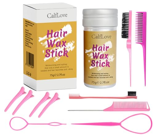 Hair Wax Stick & Hairstyle Tools Set, 11 Pieces, Non-Greasy, for...