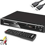 Megatek Compact DVD Player for TV with HDMI 1080p HD Upscaling & AV/Coaxial Connections for Multi-Formats & All-Region Free DVDs, Small CD/DVD Player for Home, USB Port, Remote & HDMI Cable Supplied