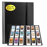 Anopono チェキアルバム チェキホルダー チェキ ポラロイド 写真 ケース ファイル チェキ帳 収納 保管 大容量 432枚 スリム (ブラック（ 黒 ）)