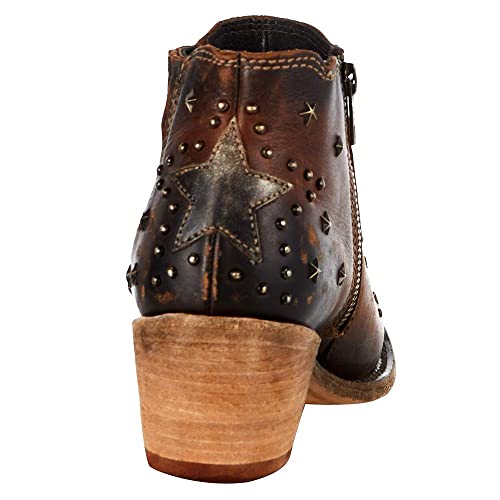 Women`s Black Brown Star Bootie3