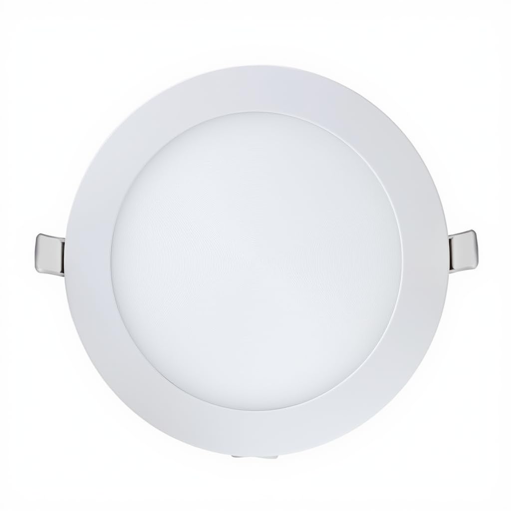 Round 8W LED Panel Light | Slim Recessed Ceiling Light | Bright Energy Efficient LED Downlight | Modern Ceiling Panel for Home and Office (Pack of 2 Pcs)-picture-23