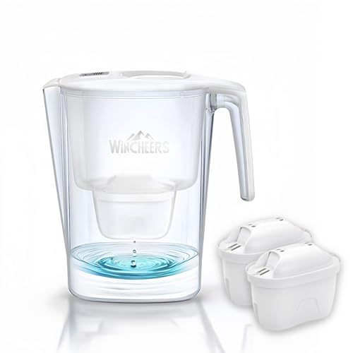 Listado de Purificador Agua los mejores 5. 50 Jarra Purificadora de Agua 3.6L con 2 Filtros de Carbón Activado - Jarra Filtro de Agua, Gran Capacidad, Agua Pura y Sabrosa (Blanco)
