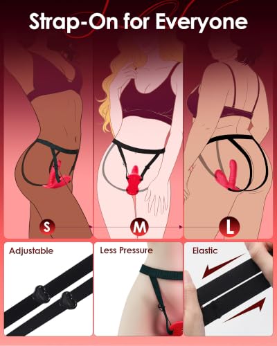 Image of Toendi Riding Grinding Thrusting Dildo Vibrator for Women Couple Sex Toys | Wearable Strap-On Thrusting & Vibrating Dildo Rose Sex Toy, Hands-Free Remote & App Control, Soft Touch, Chastity Devices