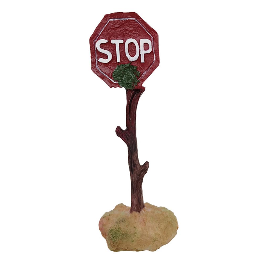 YAMSLAM Fish Tank Creative Resin Warning Sign, Shark Skull Stop Warning Sign, Landscape Decoration for Aquarium Fish Tank Home