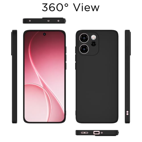 Image of Outlouders Back Cover for Oppo Reno 15F 5G | Camera Protection | Durable Soft Matte Silicone Bumper Case (Black)