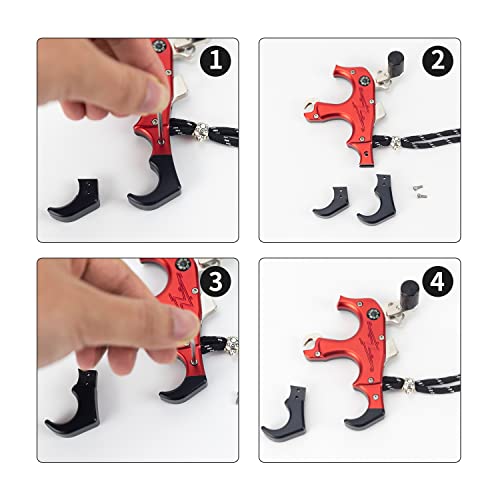Bow Release Aids,3 Or 4 Fingers Grip Adjustable Automatic Archery Release,Thumb Trigger For Compound Bow Accessory, And Affordable Price, Is Your Best Choice #TOP2