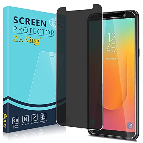 [2-Pack] Zeking Design for Samsung Galaxy J8 (2018) Privacy Tempered Glass Screen Protector, Anti-Glare Drop Defence Anti-Spy Water Resistant [Anti Scratch][Anti-Fingerprint] Bubble Free