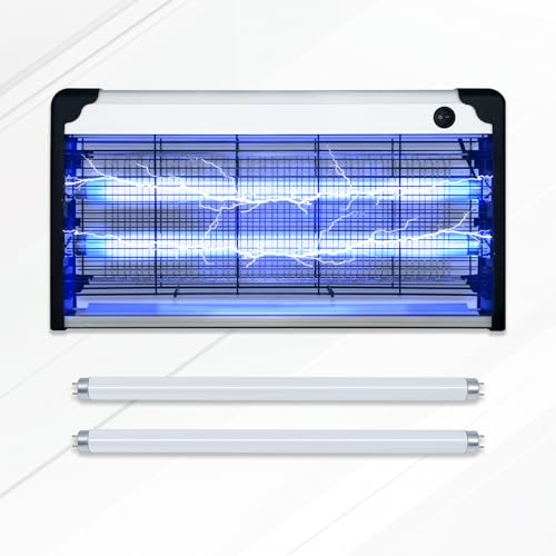 GARTO Bug Zapper interior 40 W, mosquito, avispa, polilla, trampa para moscas de frutas, 1600 V de alto voltaje, con trampa para mosquitos, adecuado para comedores, salas de estar, jardines y oficinas