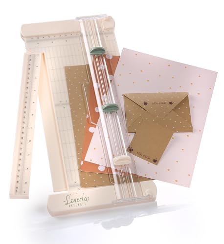 Loveria Papierschneider mit Falzfunktion und Ersatzklinge - Schneiden &...