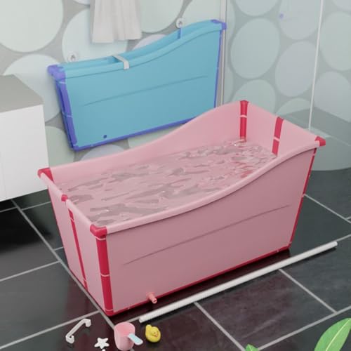 Miniatura 3 de Bañera Plegable Para Adultos, Bañeras Independientes, Bañera Plegable Portátil, Hogar Grande, Lavabo De Ducha Plegable, Sauna Casera Para Bañera Para Adultos, Baño De Hielo Al Aire Libre Color:Rosa
