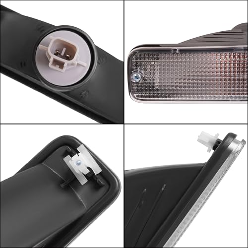 ALMULOO Pair Halogen Turn Signal Light Compatible with 1995-1997 Toyota Tacoma 4WD 1998-2000 Toyota Tacoma DLX RWD Replacement for TO2531122 TO2530122 Left&Right Side Clear Lens by ALMULOO - Image 5