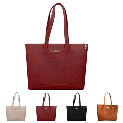 LinRim Häkeln Für Anfänger Taschen Bag Tote Bag Lazy Tote Bag. Fashion Personality Underarm Bag Retro Simple Shoulder Bag For Women Taschen Nähen Aus (Red, One Size)