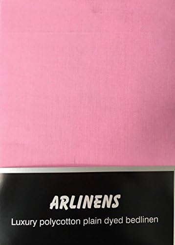 ARLINENS Polycotton Flat Sheets in Following Colours and Sizes: (SINGLE, RED)