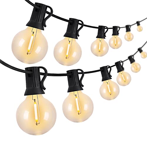 Lightdot 100ft Globe Outdoor Lights String, Dimmable LED Patio String Light with 34 G40 Shatterproof Bulbs, Commercial Hanging Lights for Outside Party Porch Backyard Bistro