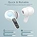 Wireless Earbuds, Bluetooth 5.4 Headphones HiFi Stereo, Bluetooth Earbuds with ENC Noise Cancelling Mic, IP7 Waterproof in Ear Earphones, 48H, LED Display Ear buds for Pad Phones Workout Sports, Azure