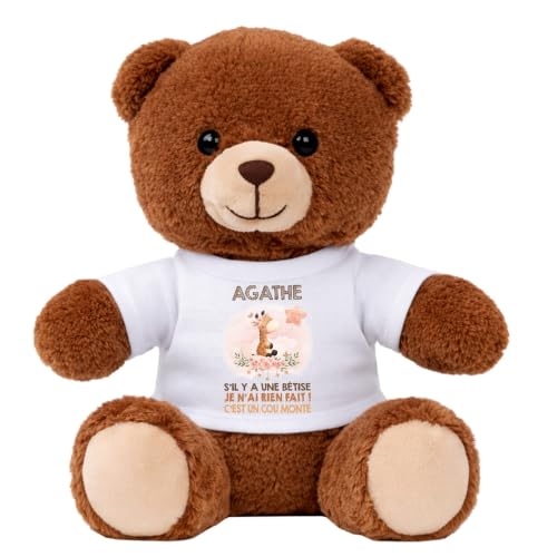 Ours bébé en peluche Agathe compagnon idéal des nuits du nouveau-né