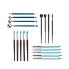 Multifunctioneel Polymeer Clay Tools Modellering Clay Sculpting Tools Kits for Pottery Sculptuur Houten Punttools for Sculptuur Aardewerk voor kleiaardewerk, doe-het-zelf (Color : 18pcs)