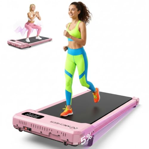 Image of ANCHEER Walking Pad Treadmill with 5-12% Incline, 3.0HP Under Desk Treadmill with Handle Bar, 16 inch Wide Belt, 320LBS Capacity, Portable Quiet Foldable Walking Pad for Home /Office