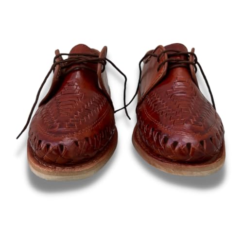 Mexico en la Piel: Handcrafted Men's Genuine Leather Lace-Up Huarache Sandals Shoes - Versatile & Durable3