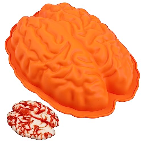 webake Molde cérebro de silicone molde bolo Halloween moldes de gelatina de cérebro para festas temáticas de Halloween