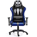 sport extreme 11 Warrior CHAIRS - Silla de oficina para videojuegos (giratoria, altura regulable, con reposabrazos cómodos, respaldo balanceado), color azul