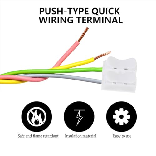 Conectores rápidos de resorte para cable de 0.5-2.5mm² blanco, pack de 100 8
