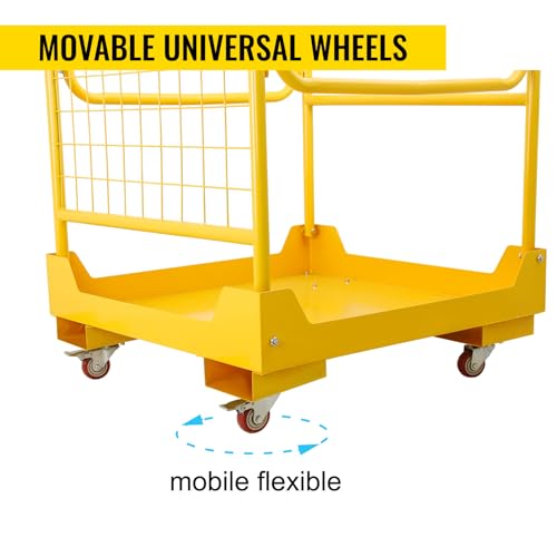 image for RAILEN Forklift Safety Cage 36x36 Inch, Forklift Man Basket 1200LBS Ca